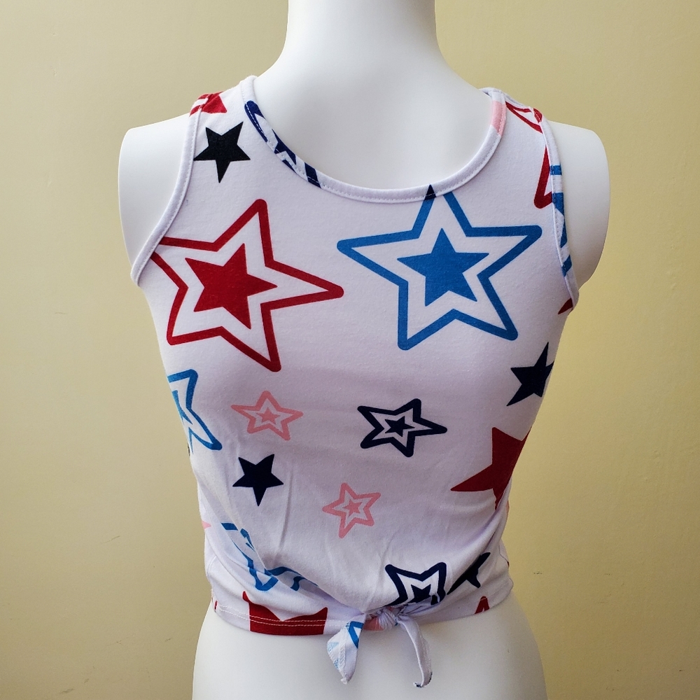 Way To Celebrate Girls’ Patriotic Tank Top – Size M (7-8)